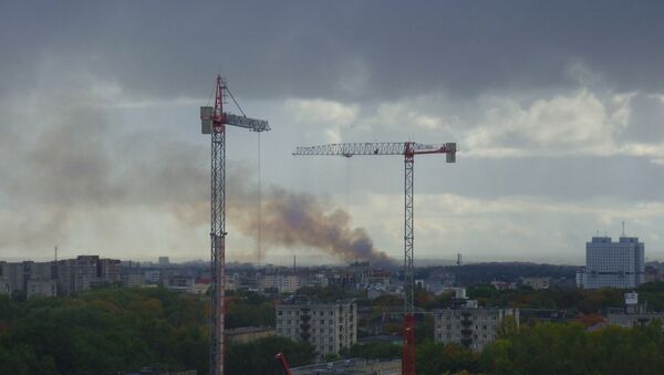 Пожар на Белгородской в Калининграде