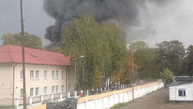 Пожар на Белгородской в Калининграде