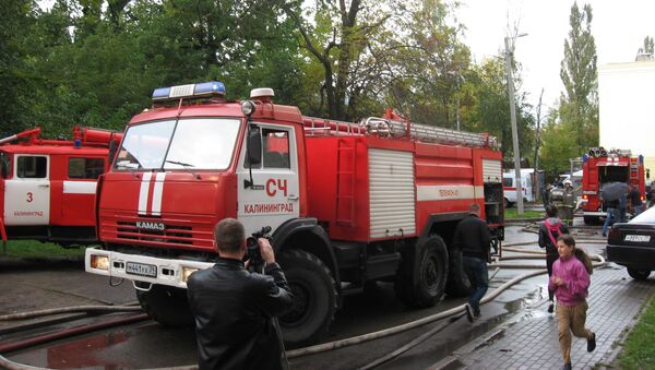 Пожар в Калининграде. Архивное фото