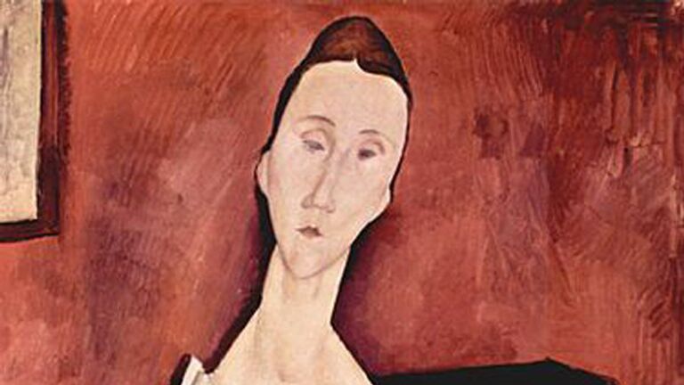 Картина Амедео Модильяни «Женщина с веером»