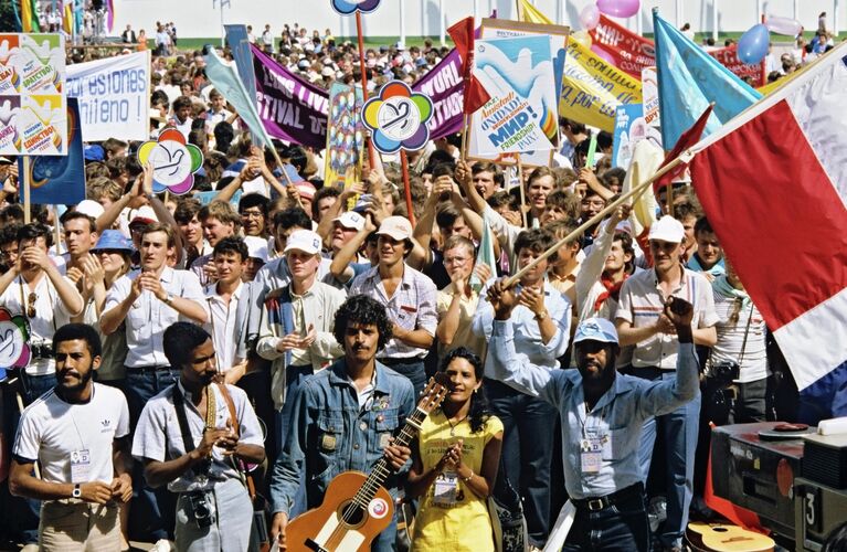 Митинг антиимпериалистической солидарности на ХII Всемирном фестивале молодежи и студентов