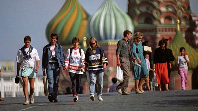 На Красной площади в Москве. Архив