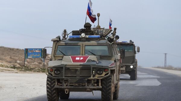 Патруль российской военной полиции в Сирии