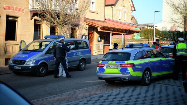 Полиция на месте стрельбы в городе Рот-ам-Зее, Германия