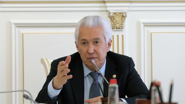 Глава Дагестана Владимир Васильев во время совещания с представителями органов власти региона