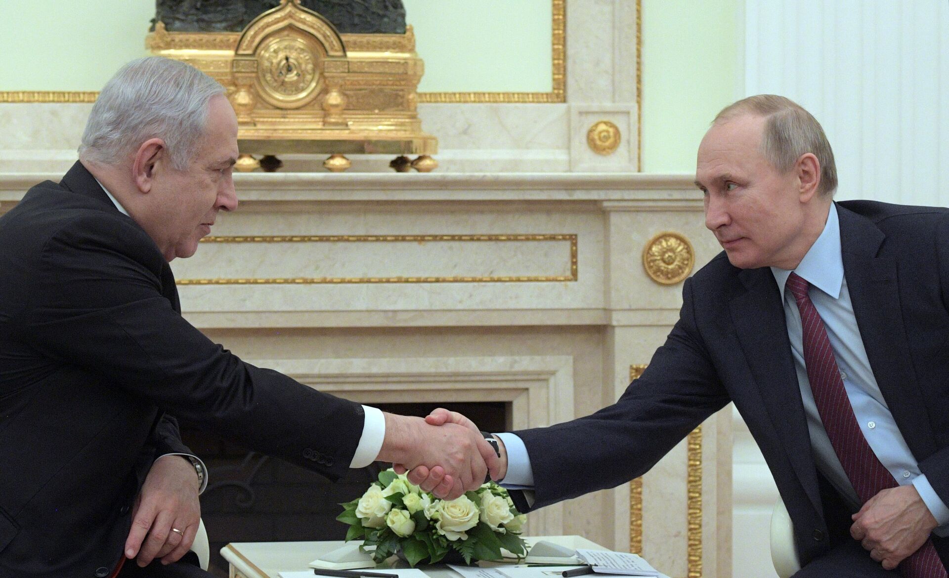 Президент РФ Владимир Путин и премьер-министр Израиля Биньямин Нетаньяху во время встречи - РИА Новости, 1920, 03.11.2022
