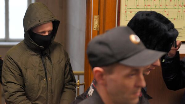 Бывший сотрудник полиции Роман Феофанов перед началом заседания Басманного суда города Москвы. 30 января 2020