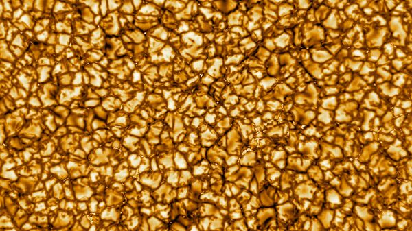Снимок солнечной поверхности, сделанный при помощи солнечного телескопа Inouye 