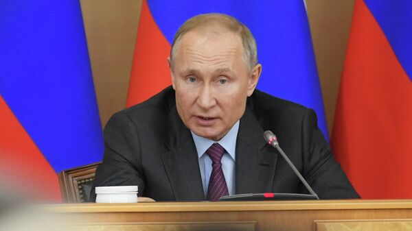 Президент РФ Владимир Путин проводит заседание Совета по развитию местного самоуправления