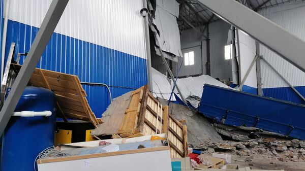 Место происшествия на заводе резиновых изделий в Мценске Орловской области