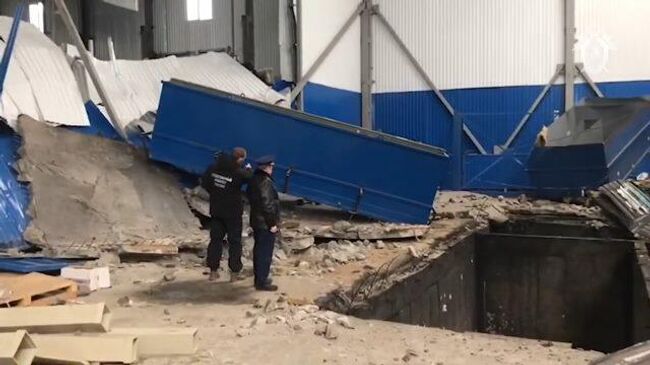 Видео с места взрыва в цехе на заводе в Мценске (Орловская область)