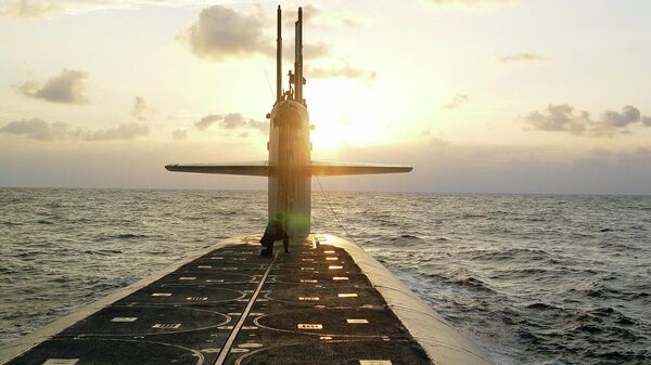 Ракетные шахты на подводной лодке класса Огайо USS Wyoming