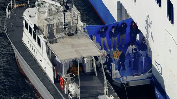 Эвакуация пассажиров круизного судна Diamond Princess в Йокогаме