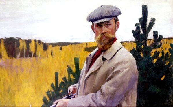 Борис Кустодиев. Автопортрет. На охоте. 1905 год