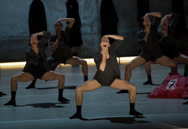 Репетиция спектакля Весна священная в постановке Татьяны Багановой на сцене Государственного Академического Большого театра