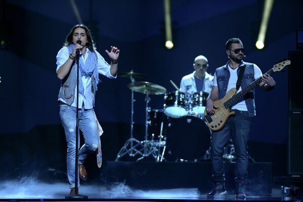 Представители Армении Дорианс во время второго полуфинала 58-го международного конкурса песни Евровидение-2013