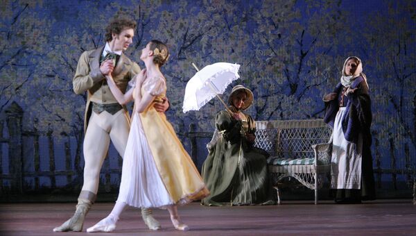 Сцена из балета Онегин в Большом театре