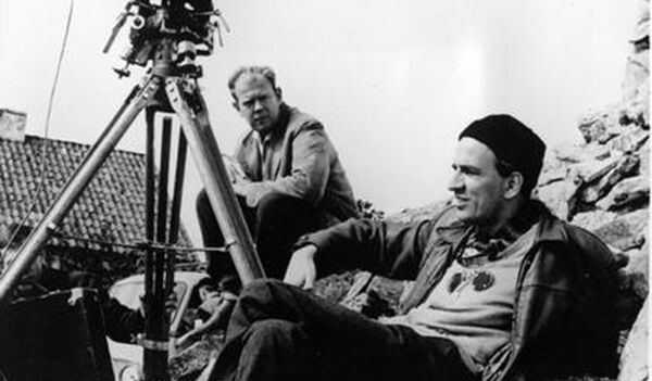 Шведский кинооператор и режиссёр Свен Нюквист и шведский режиссер Ингмар Бергман, 1960