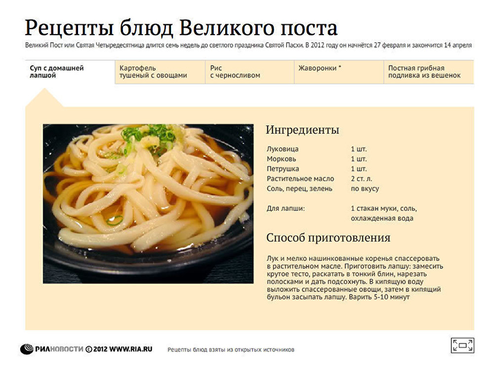 Рецепты Блюд В Пост С Фото