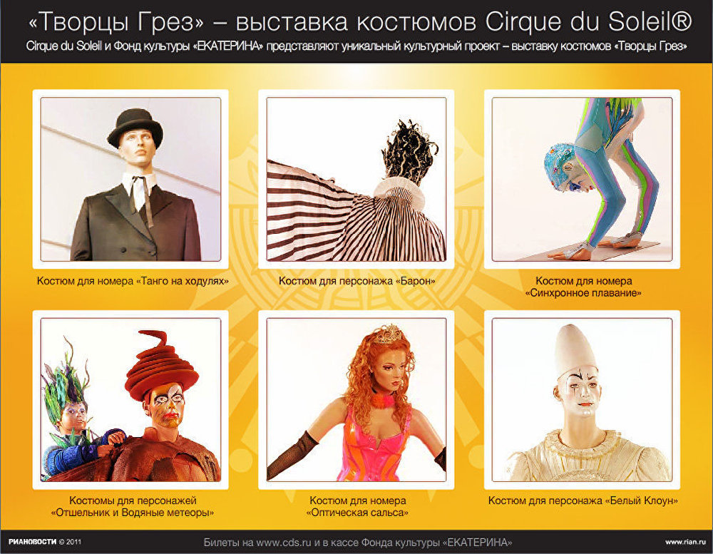 Выставка костюмов Cirque du Soleil