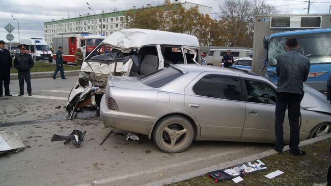 Крупное ДТП в Южно-Сахалинске