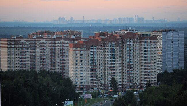 Вид на один из микрорайонов города Троицк, архивное фото