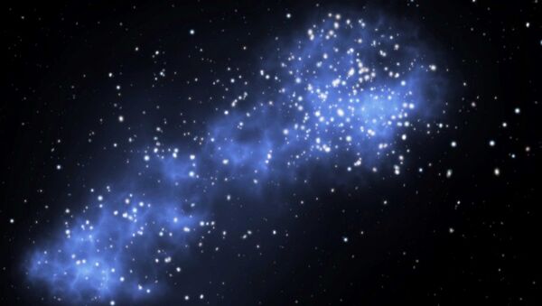 Нити темной материи в созвездии Возничего. Съемка телескопа Хаббл