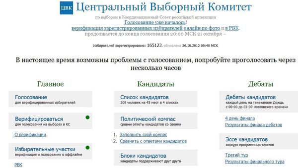 Сайт выборов в КСО
