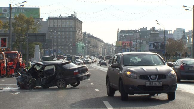 ДТП на Ленинградском проспекте в Москве