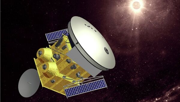 «ИнтергелиоЗонд» на орбите около Солнца после отделения больших солнечных панелей