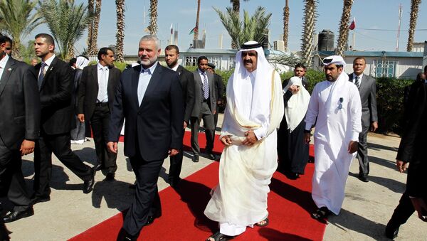 Эмир Катара Хамад Бен Халифа Аль Тани прибыл во вторник с визитом в сектор Газа