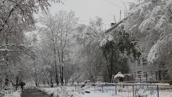 Снег в Горно-Алтайске. Архивное фото