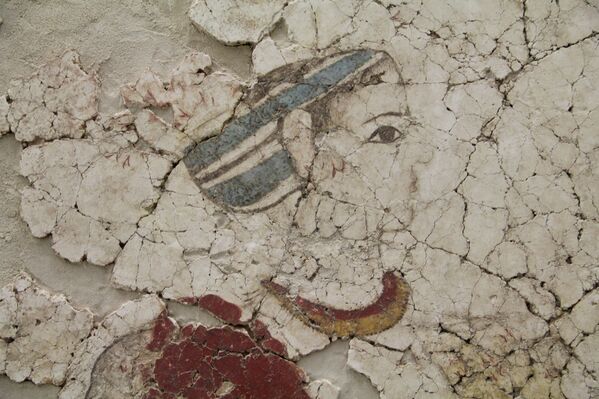 Восстановленная фреска на острове Санторин