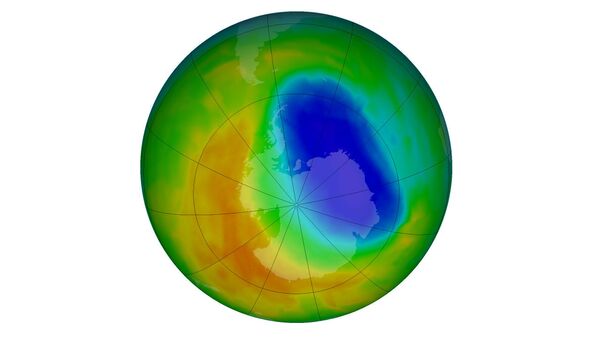 Озоновая дыра над Антарктикой 21 октября 2012 года