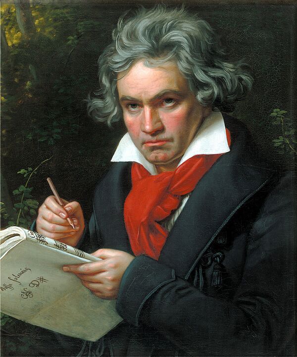 Людвиг ван Бетховен на портрете Карла Штилера 1820 г.