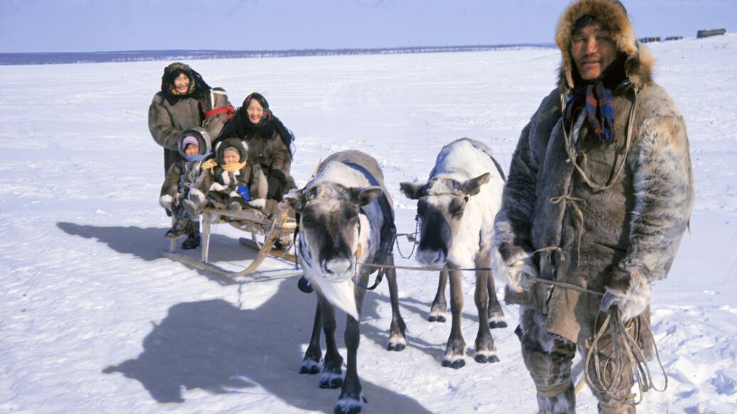 © РИА Новости / Михаил КухтаревПерейти в медиабанк<br>Представители народности эвенков. Архивное фото