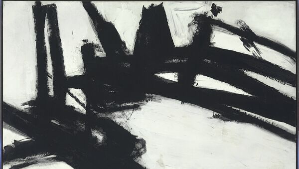Холст американского художника Франца Кляйна Без названия. 1957