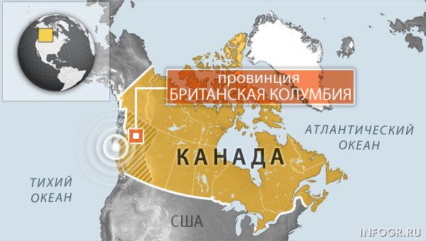 Британская колумбия канада карта