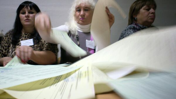 Подcчет голосов парламентских выборов на Украине