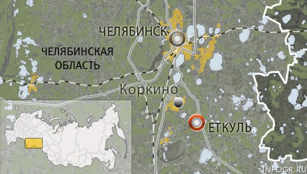 Карта Челябинской области