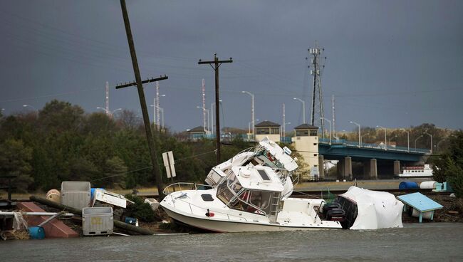 Последствия урагана Сэнди в Пойнт Плезант Бич, штат Нью-Джерси