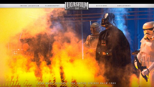 Скриншот сайта кинокомпании Lucasfilm