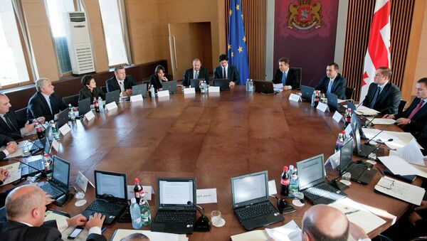 Первое заседание правительства Грузии. Архивное фото