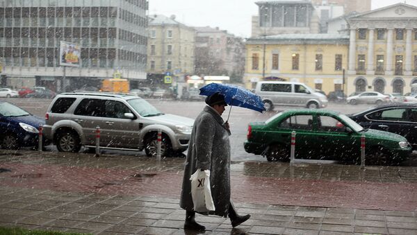Теплая зима в Москве, архивное фото