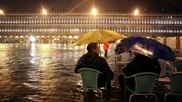 Сезонный паводок в Венеции