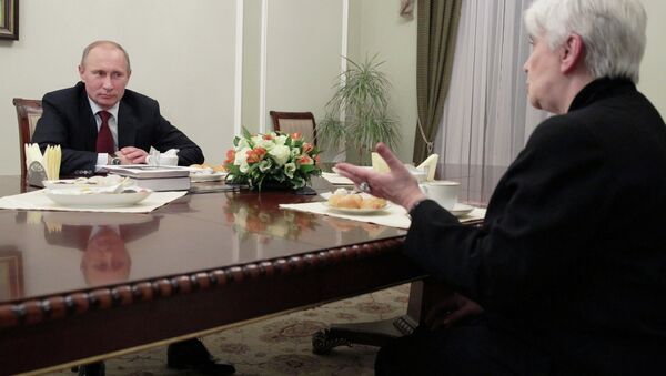 Встреча Путина и  Солженицыной