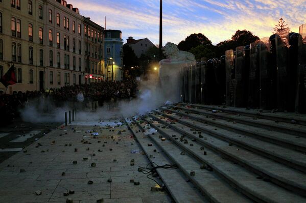 Погром в Лиссабоне во время всеобщей забастовки в Лиссабоне