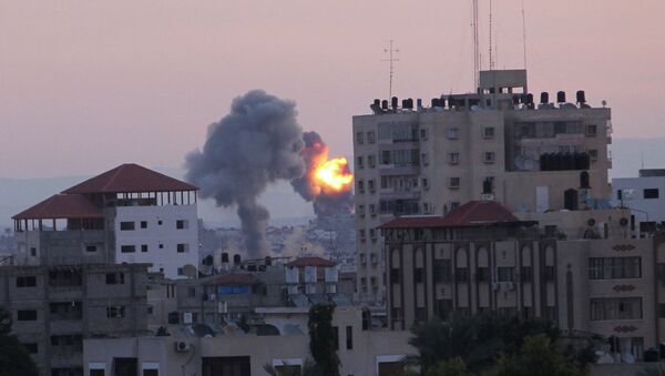 Сильный взрыв в секторе Газа