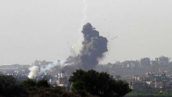 Сектор Газа после авиаудара со стороны Израиля