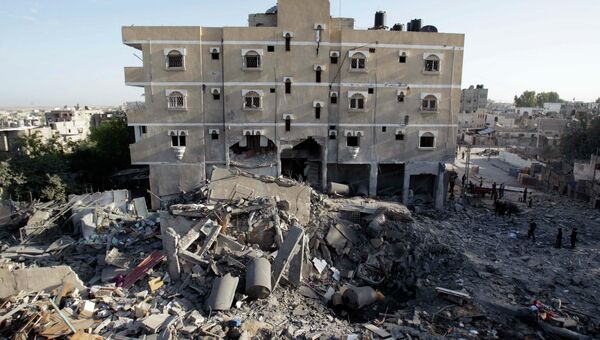Последствия воздушных ударов по сектору Газа 